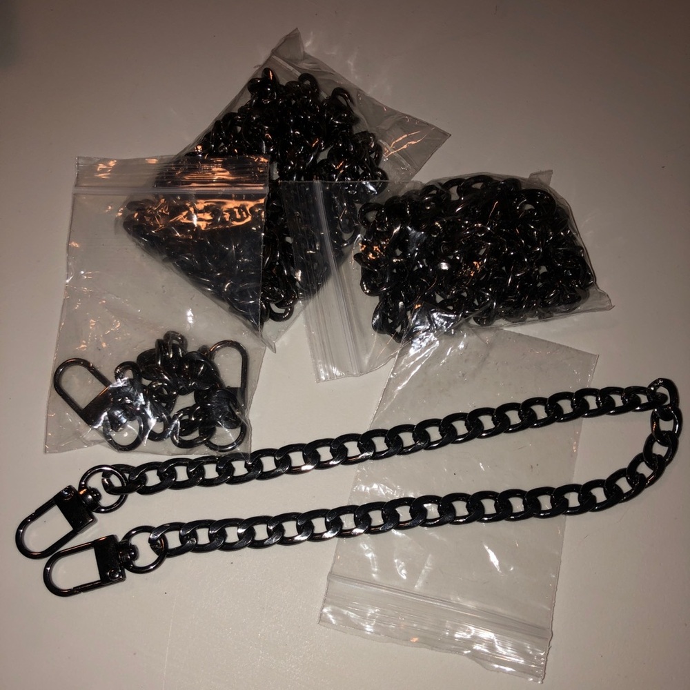 One Purse Strap Replacement - Gunmetal Flat Chain
